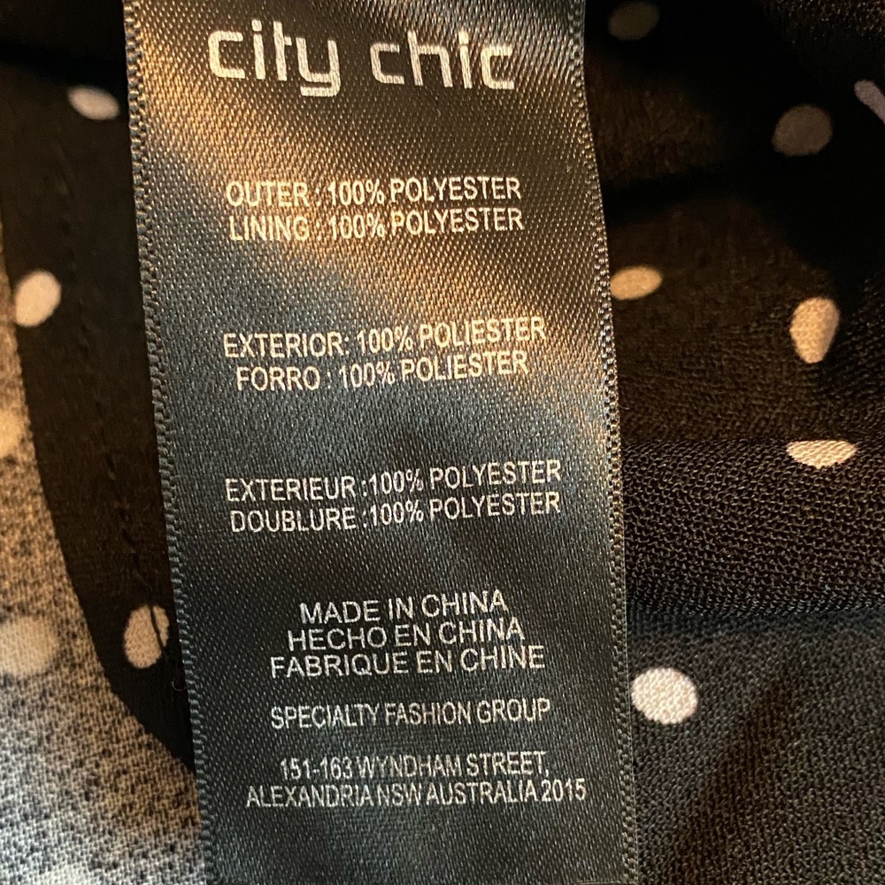 City Chic polka dot layered dress Size L/20 - Picture 11 of 12